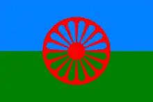 Drapeau de Minorité rom de Hongrie(hu) Magyar cigányok