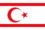 Drapeau de la République turque de Chypre du Nord