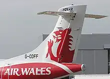 Le dragon sur un avion d’Air Wales.