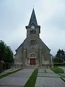 Vue de la façade de l'église