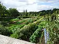 Le jardin du château de la Motte-Thibergeau.