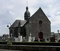 Façade occidentale de l'église.