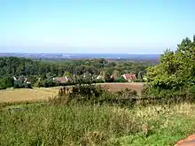 Photographie panoramique en couleurs sur un lotissement