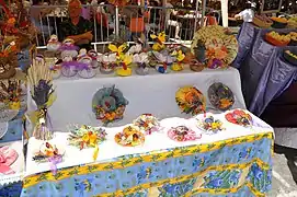 Fleurs séchées sur le marché de la fête de la lavande.