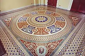 Capitole des États-Unis - Carreaux encaustiqués des ateliers Minton XIXe siècle.