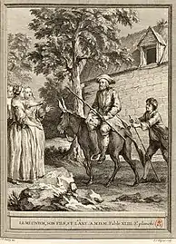 Gravure de Jean-Jacques Flipart d'après un dessin de Jean-Baptiste Oudry.