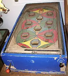 Un ancien jeu de flipper qui, au début, ne comportait pas de flippers (vers 1932).