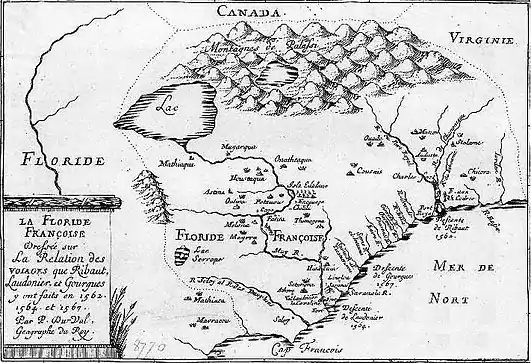 Carte de la Floride française (XVIIe siècle)