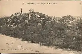 Les ruines de l'église. (1919).