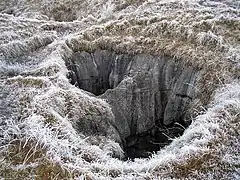 Fluted pothole, Grande-Bretagne.