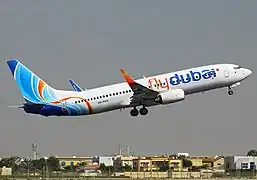 Un Boeing 737-800 de Flydubai au décollage