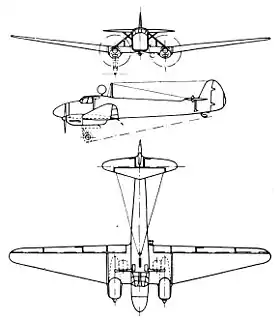 vue en plan de l’avion