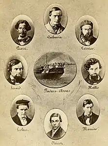 Montage à propos de la mutinerie du Fœderis Arca (vers 1865)