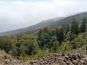 Vue de la Chã das Caldeiras depuis le sentier du monte Velha.