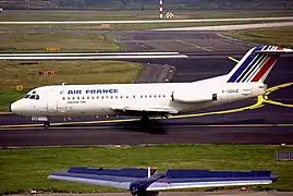 Fokker F28-4000 à Düsseldorf en 1992