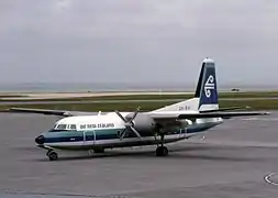 Fokker F27-100 Friendship d'Air New Zealand en 1985.