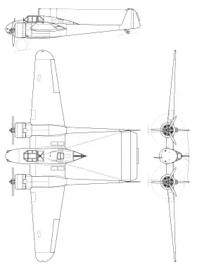 vue en plan de l’avion