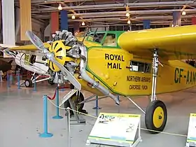 Un Fokker Super Universal restauré, exposé au Western Canada Aviation Museum à Winnipeg, dans le Manitoba.