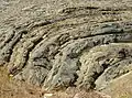 Alternance de schistes et quartzites à la Pointe du Bindy.