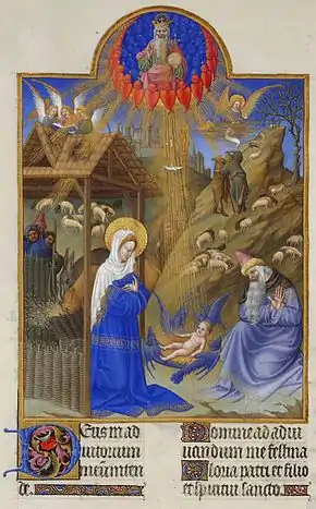 Nativité dans Les Très Riches Heures du duc de Berry, Chantilly, Musée Condé