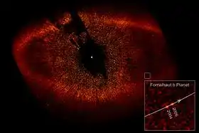 Description de l'image Fomalhaut with Disk Ring and extrasolar planet b.jpg.