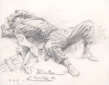 Foncquevillers - soldat au repos, 19 avril 1915