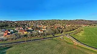 Vue générale du bourg de Fontain.