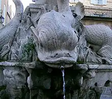 La fontaine des Quatre-Dauphins (détail).