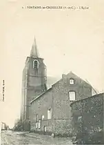 Une carte postale de l'église avant 1914.