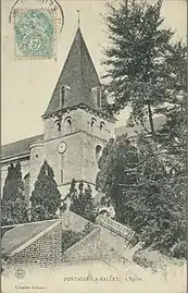 Carte postale l'ancienne église vers 1910 détruite en 1944.