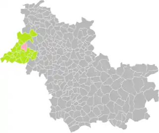 Fontaine-les-Coteaux dans l'intercommunalité en 2016.