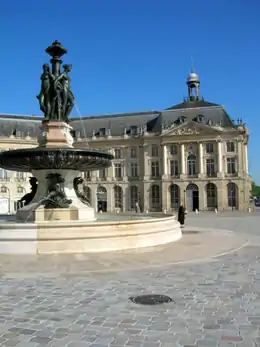 Fontaine des Trois Grâces, Bordeaux, place de la Bourse.