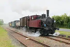 Passage du train en gare de Fontbedeau.