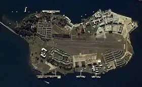 Photo satellite de l'île de Ford
