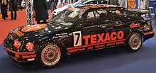 La Ford Sierra RS 500 de Ludwig et Klaus Niedzwiedz, vice-champions du monde lors de la première édition du WTCC en 1987 avec l'écurie Eggenberger Motorsport.