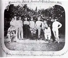 Photo noir et blanc prise en 1863 de l’équipe du Forest Football Club