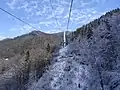 L'ascension dans la forêt au-dessus du lac du Verney.