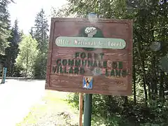 Panneau d'entrée dans la Forêt domaniale.