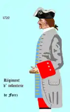 régiment de Forez de 1720 à 1734