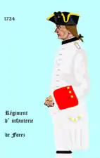 régiment de Forez de 1734 à 1757