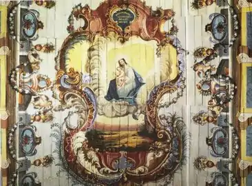 Antônio da Costa Nascimento, plafond de l'église de Notre Dame du Rosaire de Pirenópolis (pt) (n. d., perdu dans un incendie).