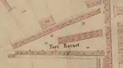 Fort Bayart plan cadastral de Roubaix de 1845