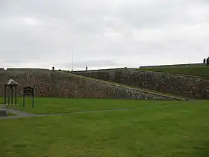 Des rampes ont été utilisées pour un accès rapide aux remparts.