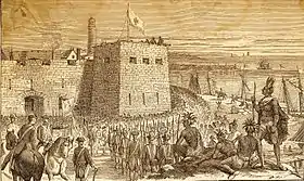 La bataille de Chouaguen (Fort Oswego), en 1756.