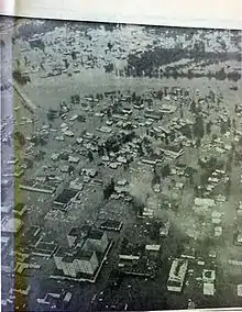Photo de la ville de Fairbanks inondée.