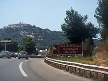 L'autoroute A50 à l'entrée de Six-Fours-les-Plages, en provenance de Toulon