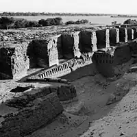 Forteresse de Buhen, du Moyen Empire, reconstruite sous le Nouvel Empire (environ 1200 av. J.-C.