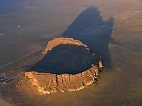 Vue aérienne du Fort Rock.