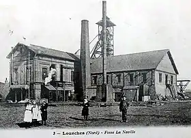 La fosse La Naville vers 1910.