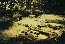 Les bains romains découverts au XIXe siècle.
